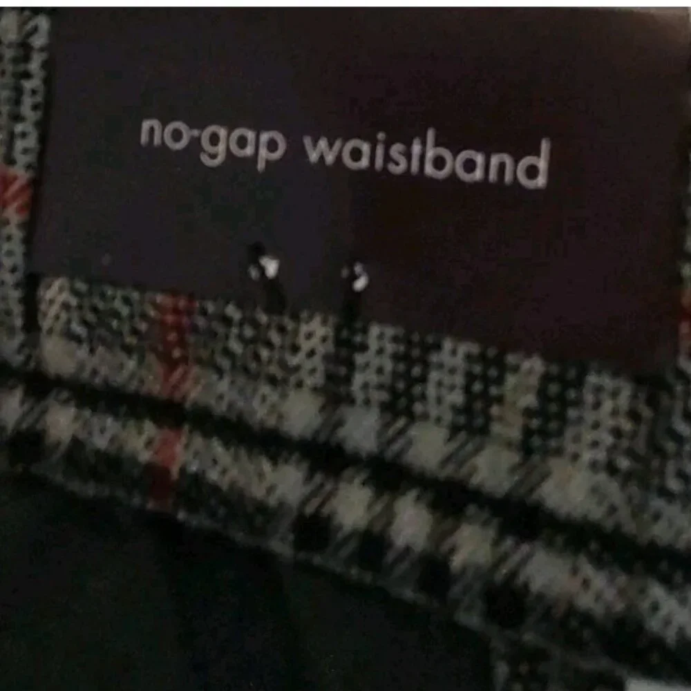 Ava & Viv Women High Rise Wide Leg Trousers Gray Plaid Plus Size 18 Stretch - Picture 10 of 15